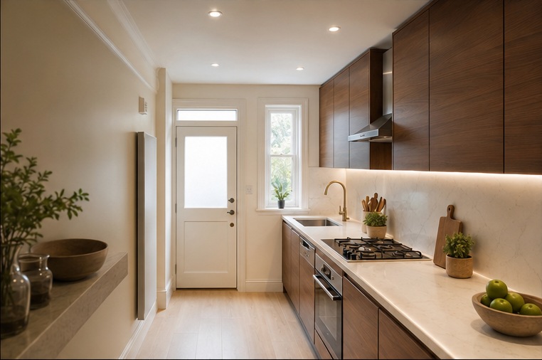 Hackney Galley Kitchen Transformation completed kitchen renovations