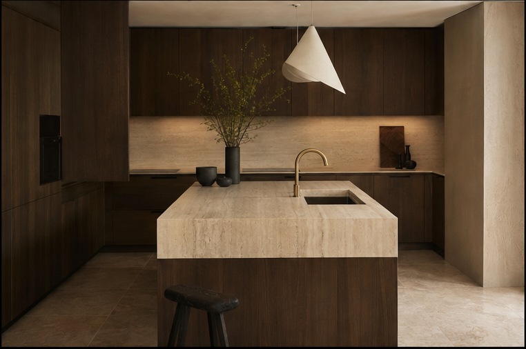 Battersea Micro-Cement Island Kitchen completed kitchen renovations