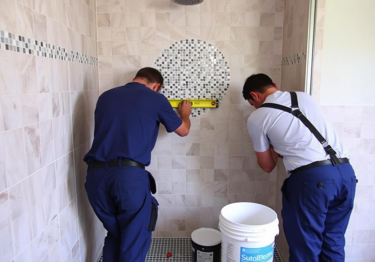 Shoreditch Nero Marquina Wet Room — Tiler — stone and tiling works